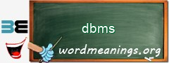 WordMeaning blackboard for dbms